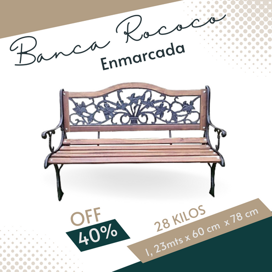 Banca Rococo Enmarcada